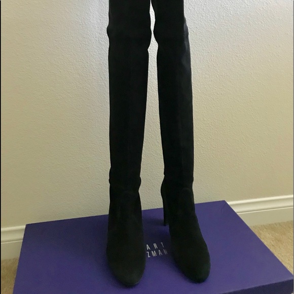Stuart Weitzman Highland OTK boots. Black size 7 - Picture 4 of 9